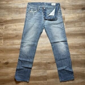 Diesel Darron Jeans Men 31x32 Blue Slim Tapered Washout Modern Cotton 0R804